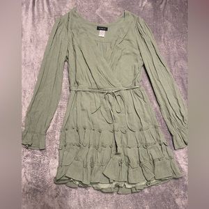 Women’s olive green mini dress size 13/14